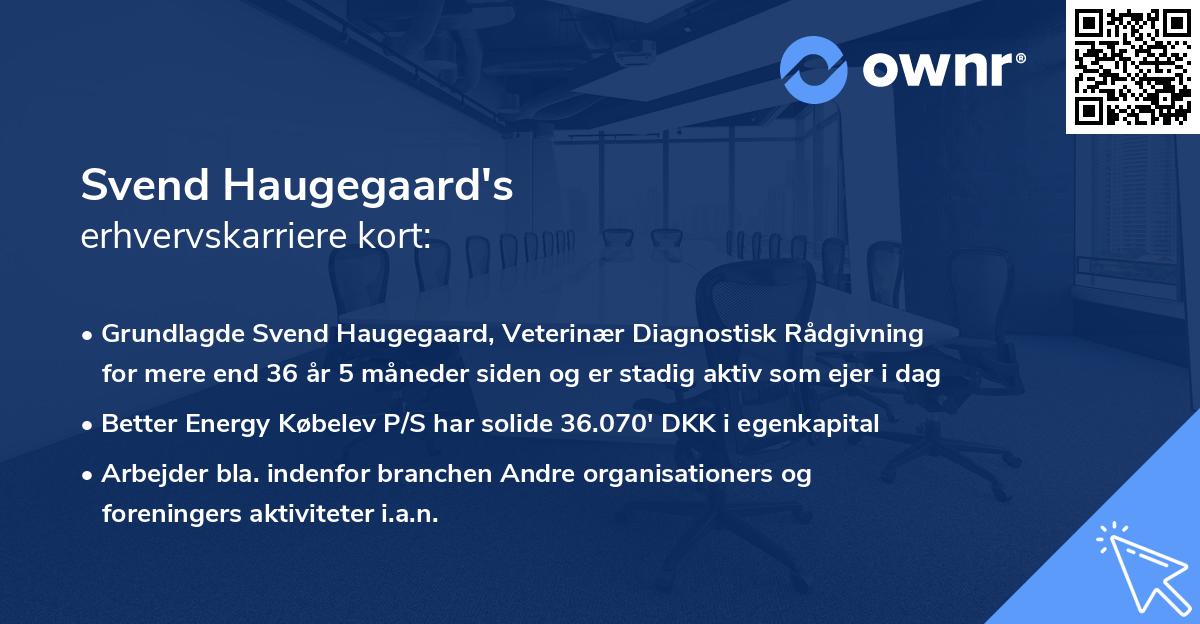 Svend Haugegaard's erhvervskarriere kort