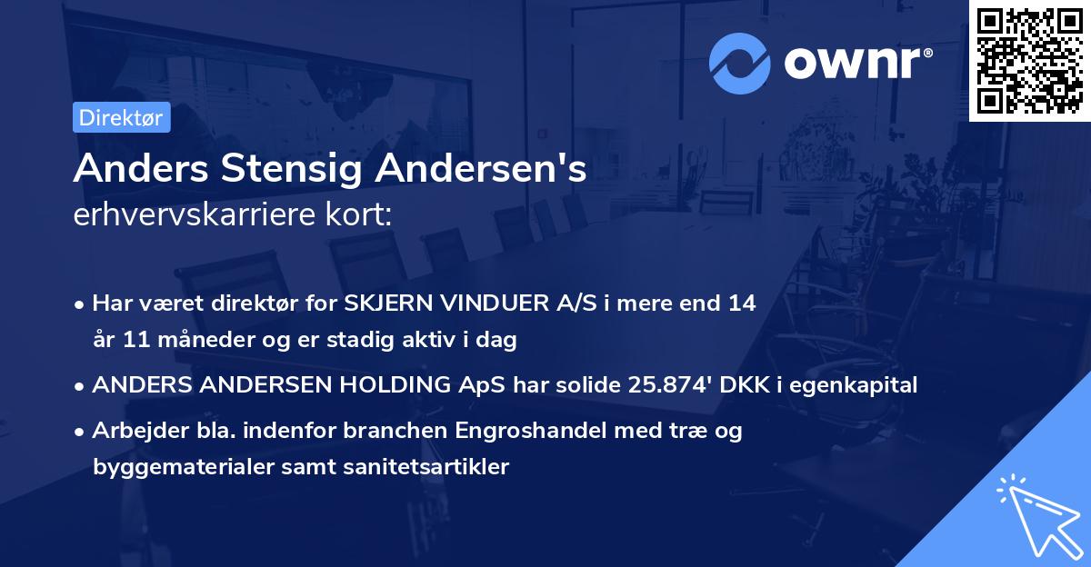 Anders Stensig Andersen's erhvervskarriere kort