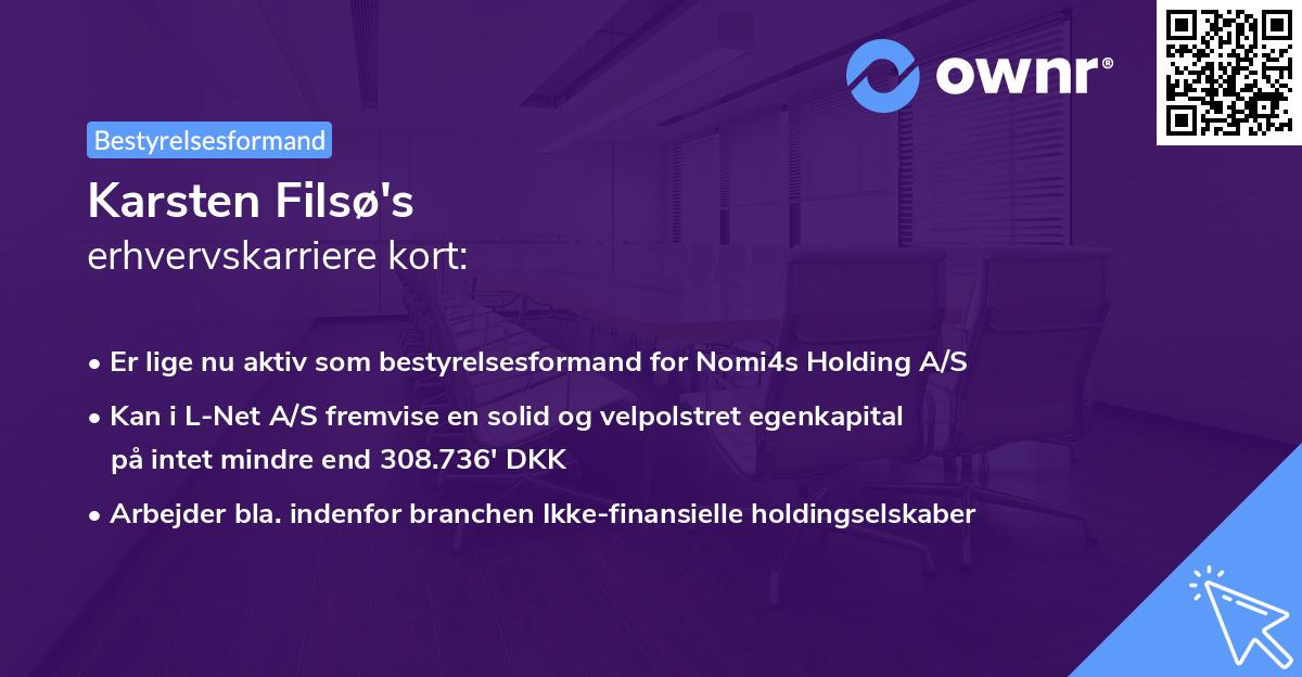 Karsten Filsø's erhvervskarriere kort