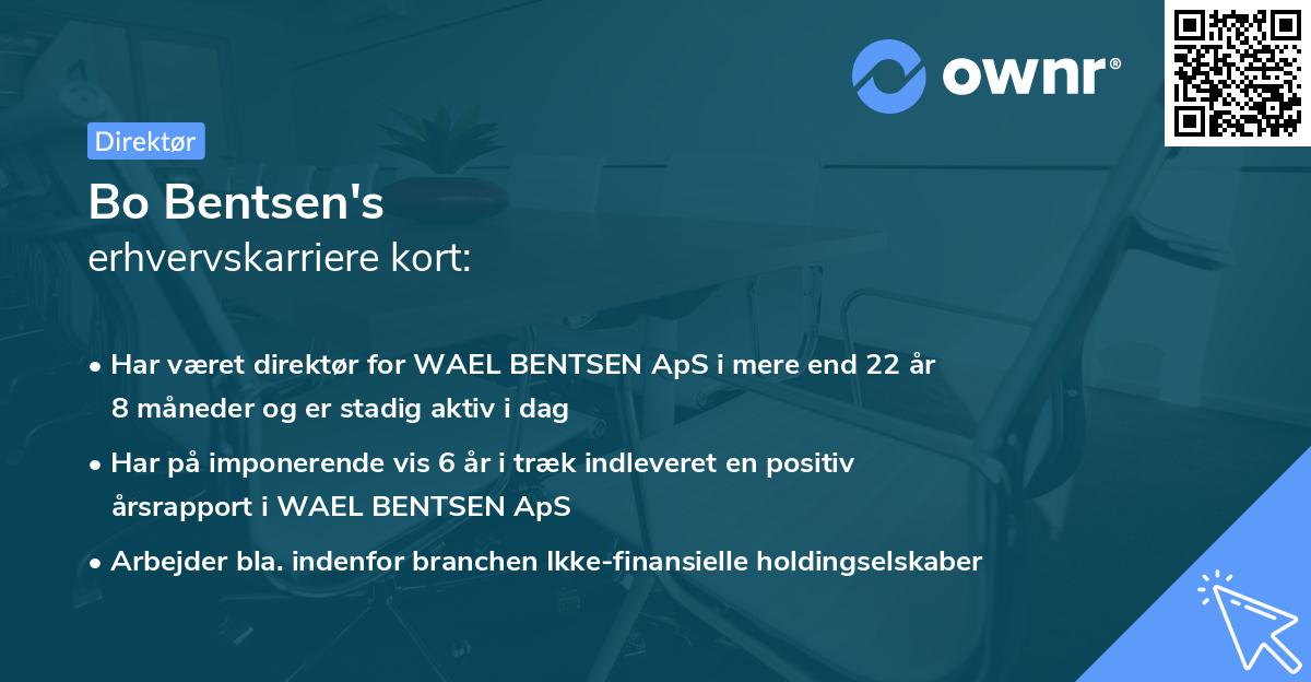 Bo Bentsen's erhvervskarriere kort
