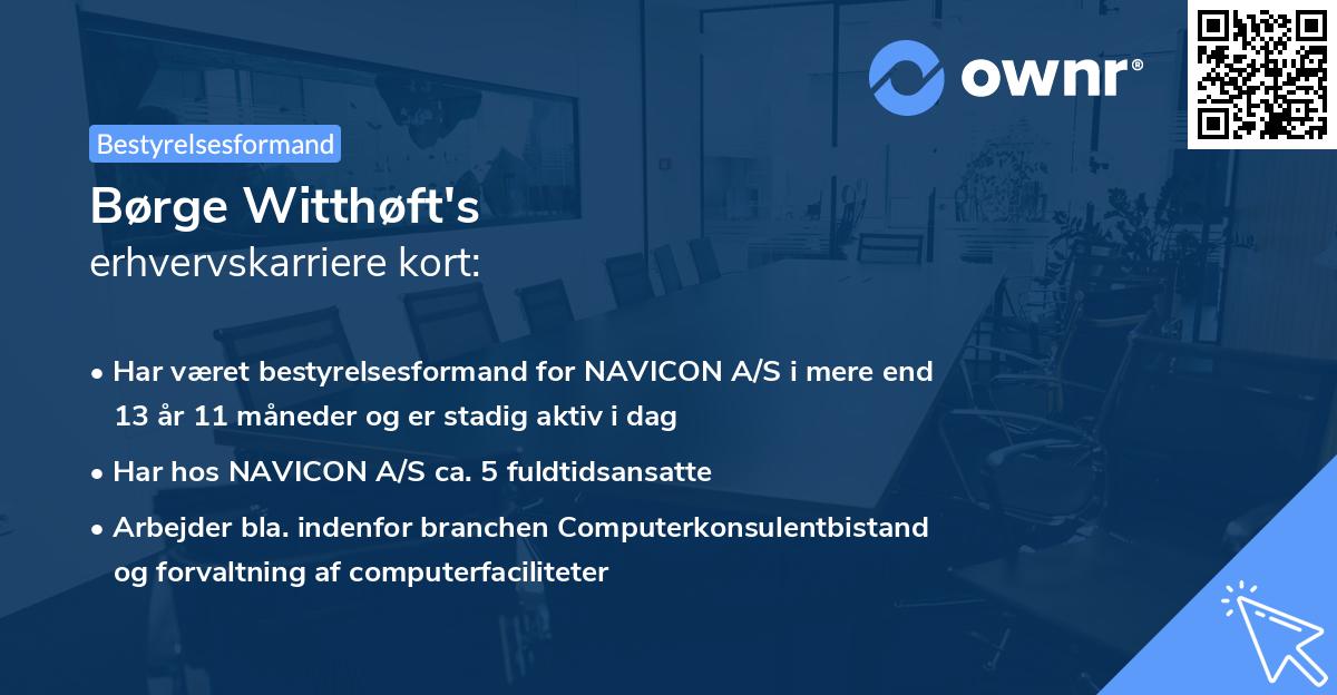 Børge Witthøft's erhvervskarriere kort