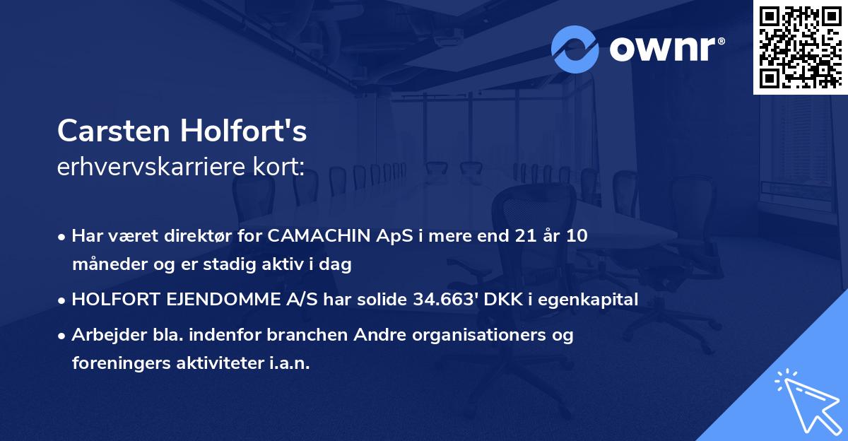 Carsten Holfort's erhvervskarriere kort
