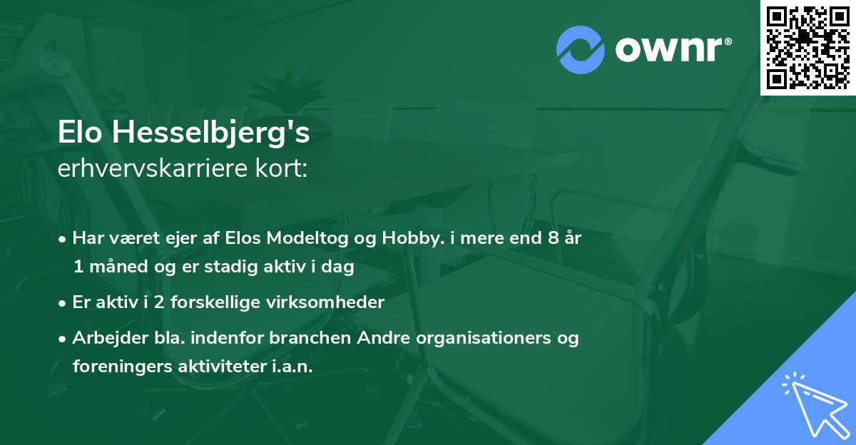 Elo Hesselbjerg's erhvervskarriere kort