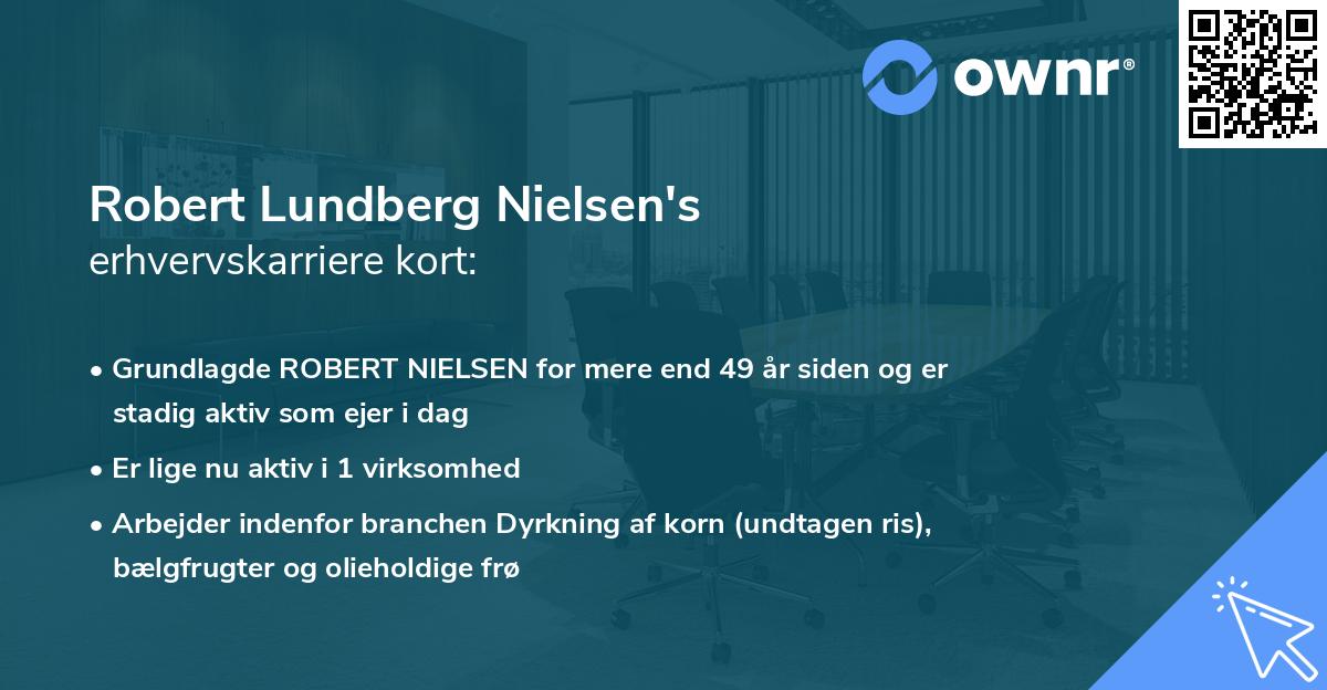 Robert Lundberg Nielsen's erhvervskarriere kort