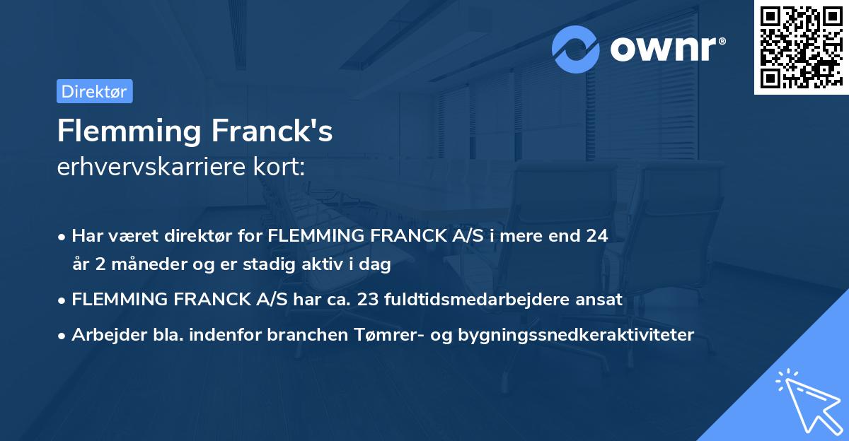 Flemming Franck's erhvervskarriere kort