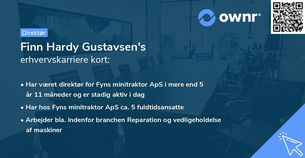 Finn Hardy Gustavsen's erhvervskarriere kort