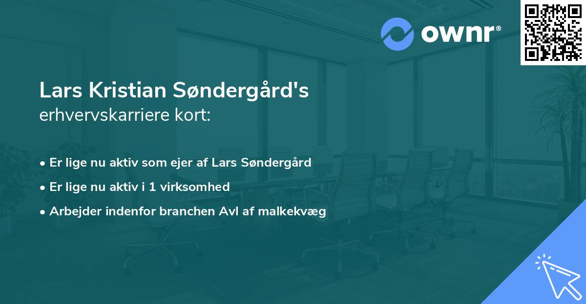 Lars Kristian Søndergård's erhvervskarriere kort