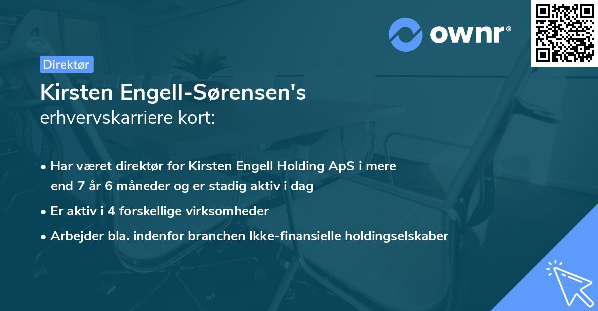 Kirsten Engell-Sørensen's erhvervskarriere kort