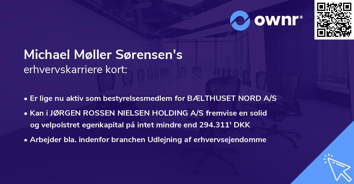 Michael Møller Sørensen's erhvervskarriere kort