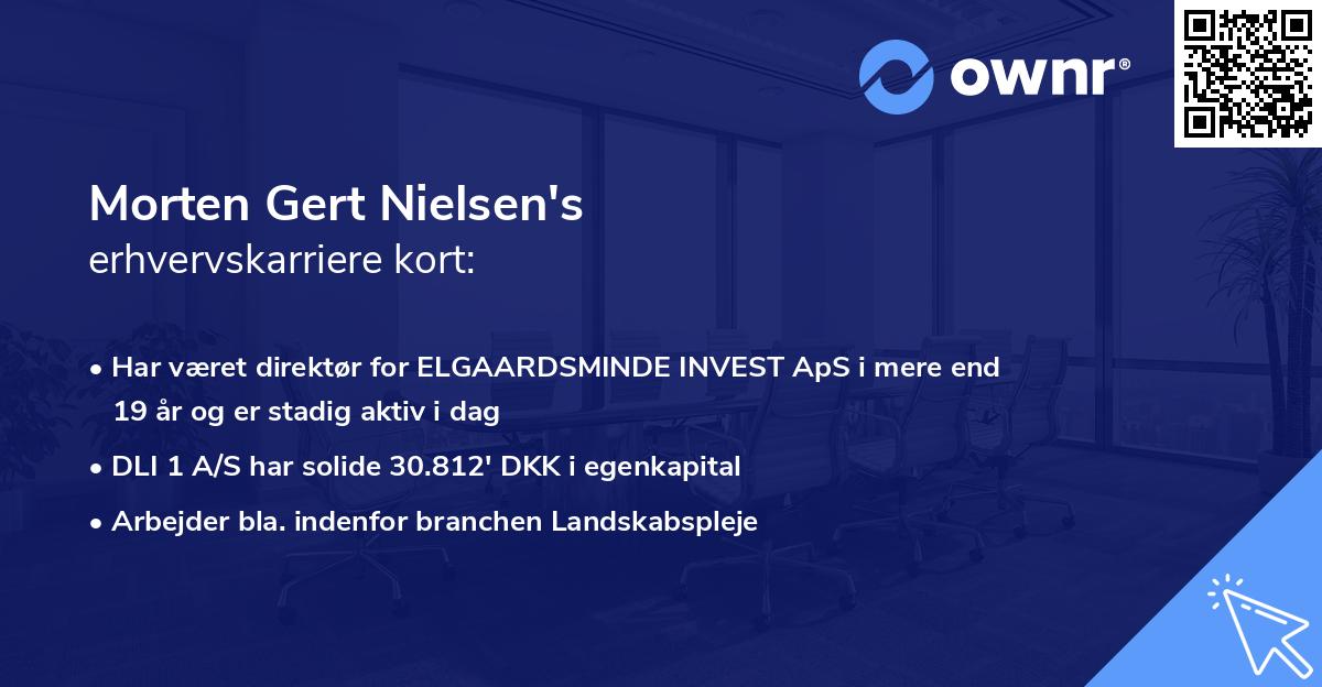 Morten Gert Nielsen's erhvervskarriere kort