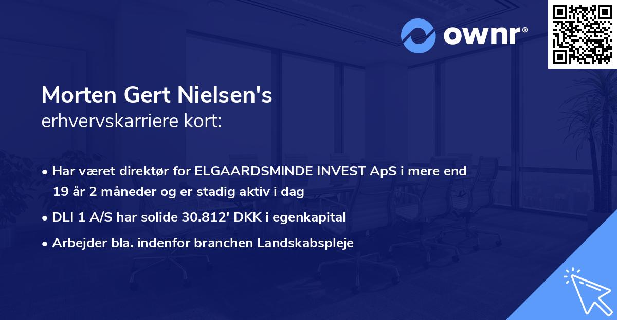 Morten Gert Nielsen's erhvervskarriere kort