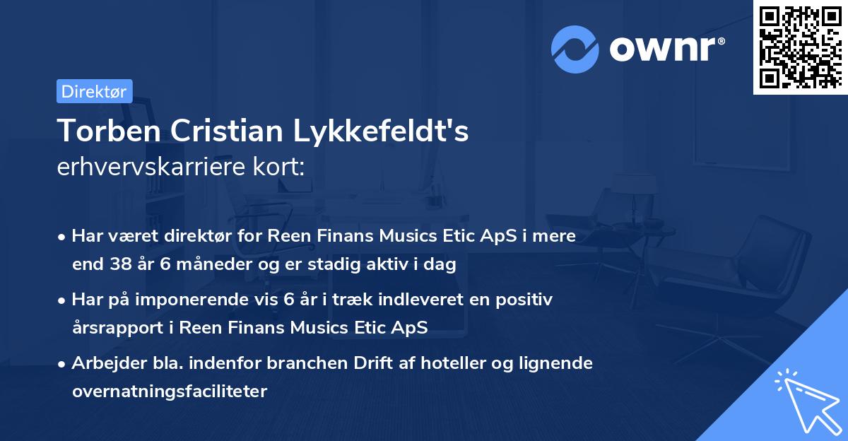 Torben Cristian Lykkefeldt's erhvervskarriere kort