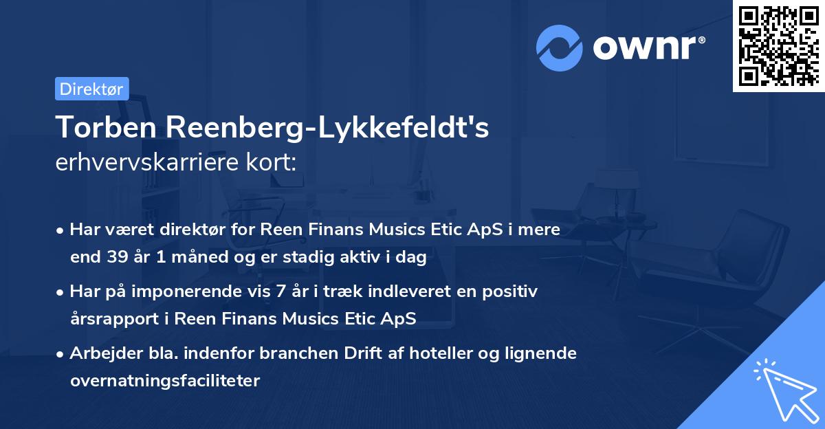Torben Reenberg-Lykkefeldt's erhvervskarriere kort