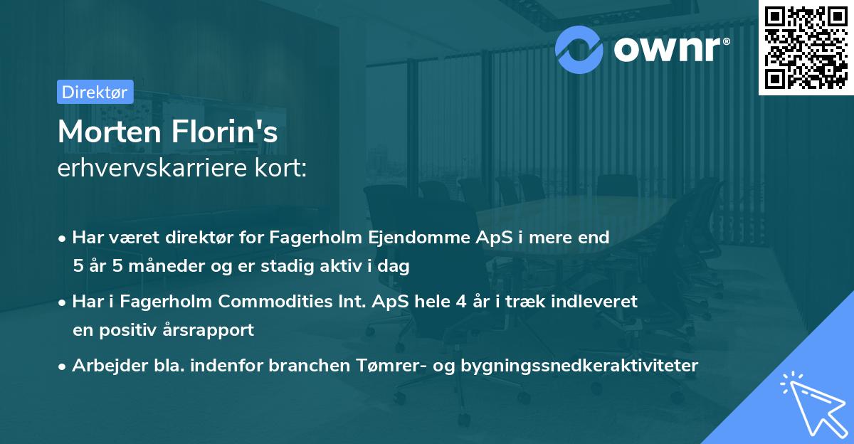 Morten Florin's erhvervskarriere kort