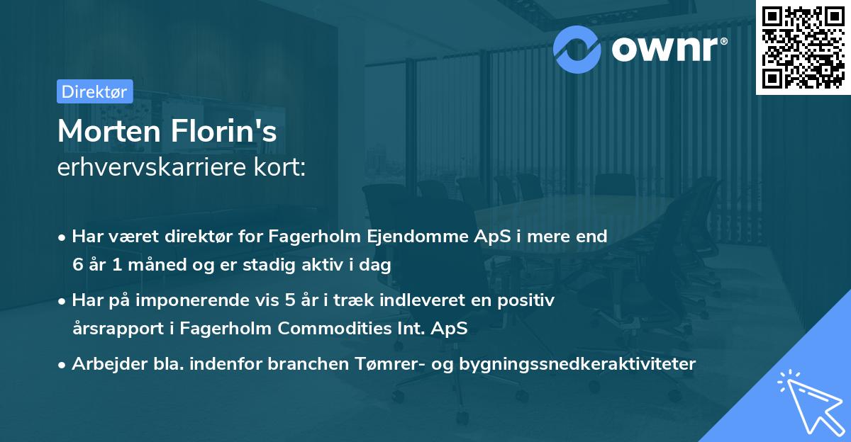 Morten Florin's erhvervskarriere kort