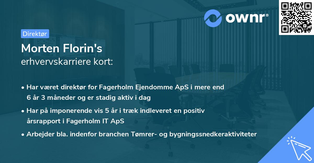 Morten Florin's erhvervskarriere kort
