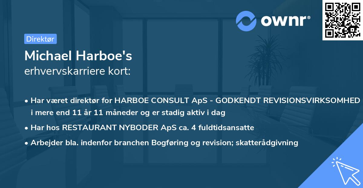 Michael Harboe's erhvervskarriere kort