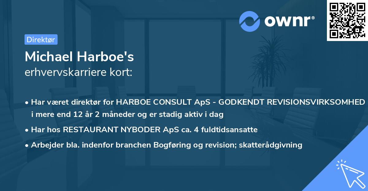 Michael Harboe's erhvervskarriere kort