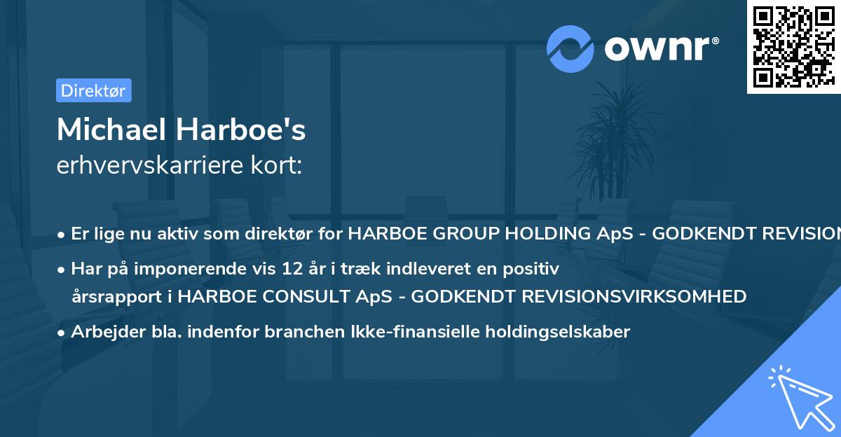 Michael Harboe's erhvervskarriere kort