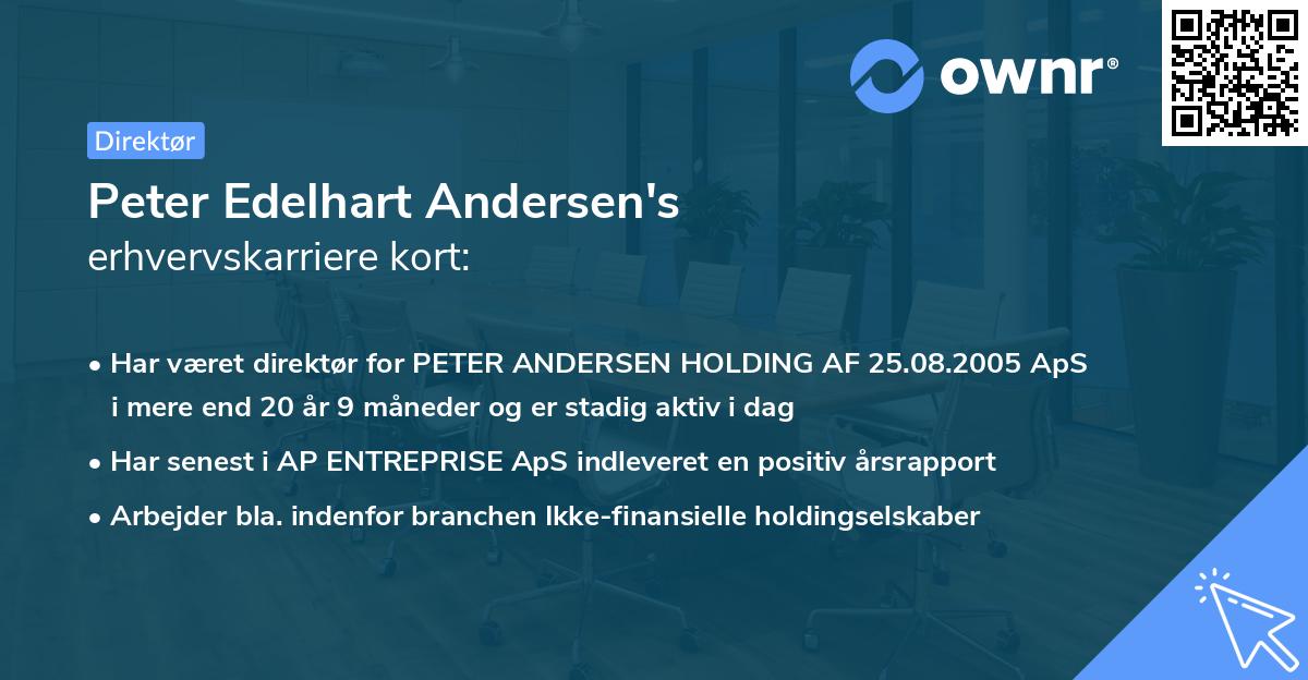 Peter Edelhart Andersen's erhvervskarriere kort