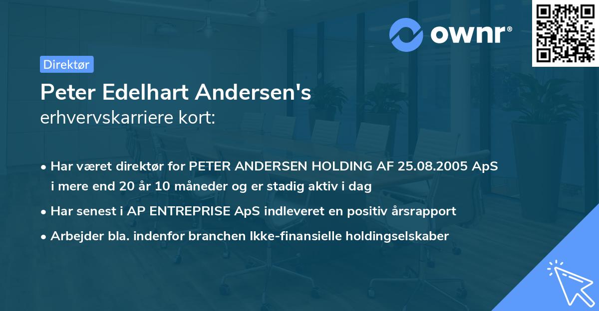 Peter Edelhart Andersen's erhvervskarriere kort