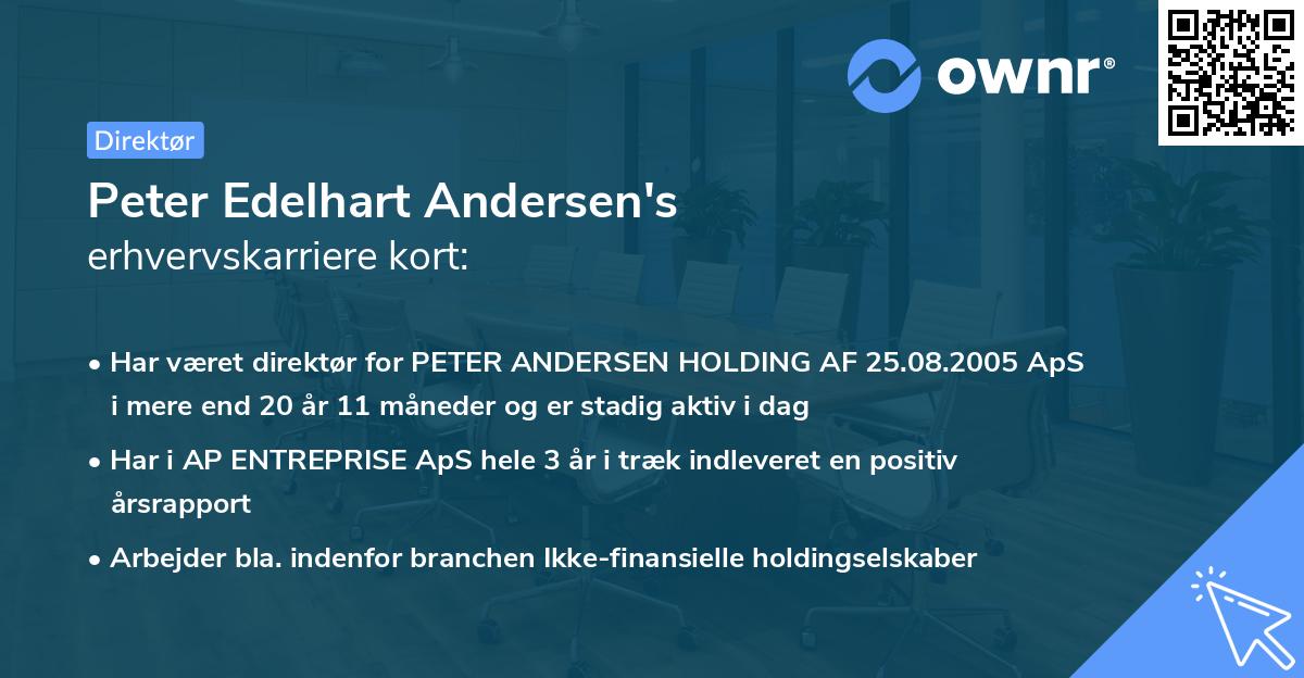 Peter Edelhart Andersen's erhvervskarriere kort