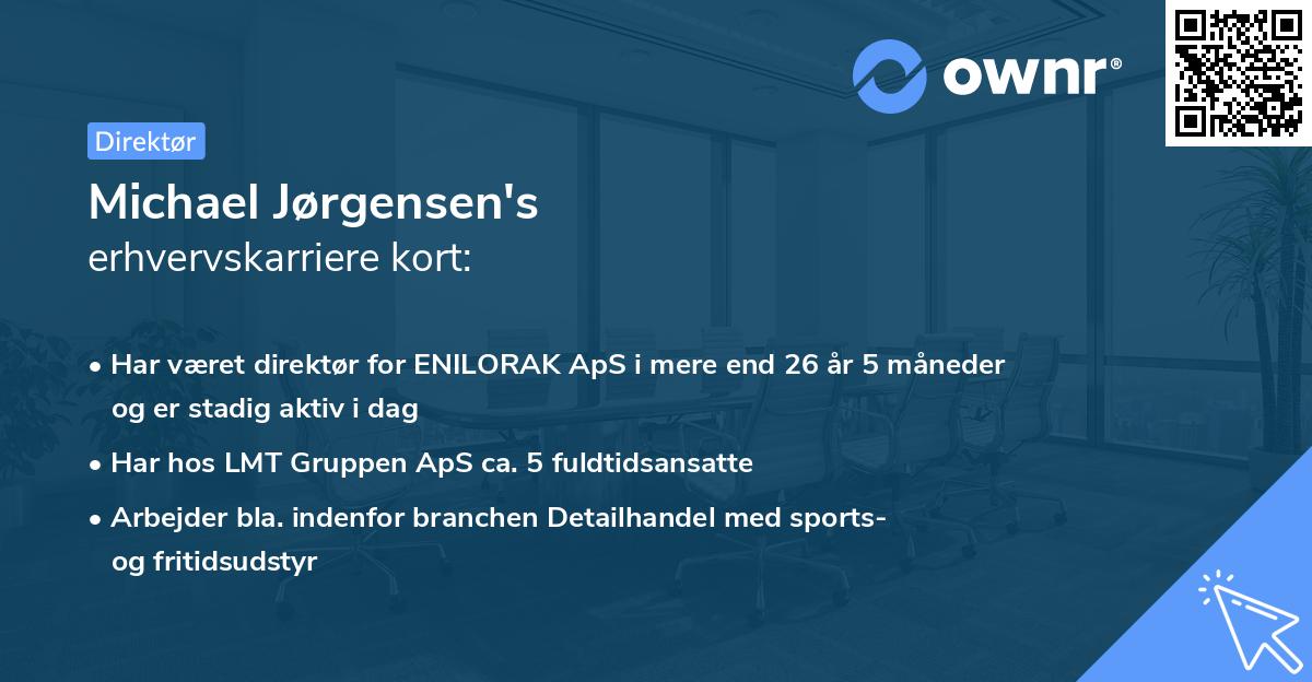Michael Jørgensen's erhvervskarriere kort