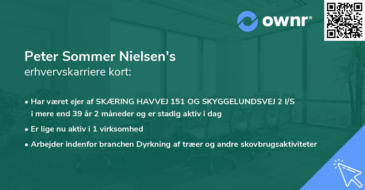 Peter Sommer Nielsen's erhvervskarriere kort