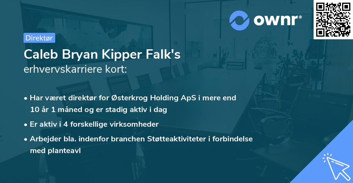 Caleb Bryan Kipper Falk's erhvervskarriere kort