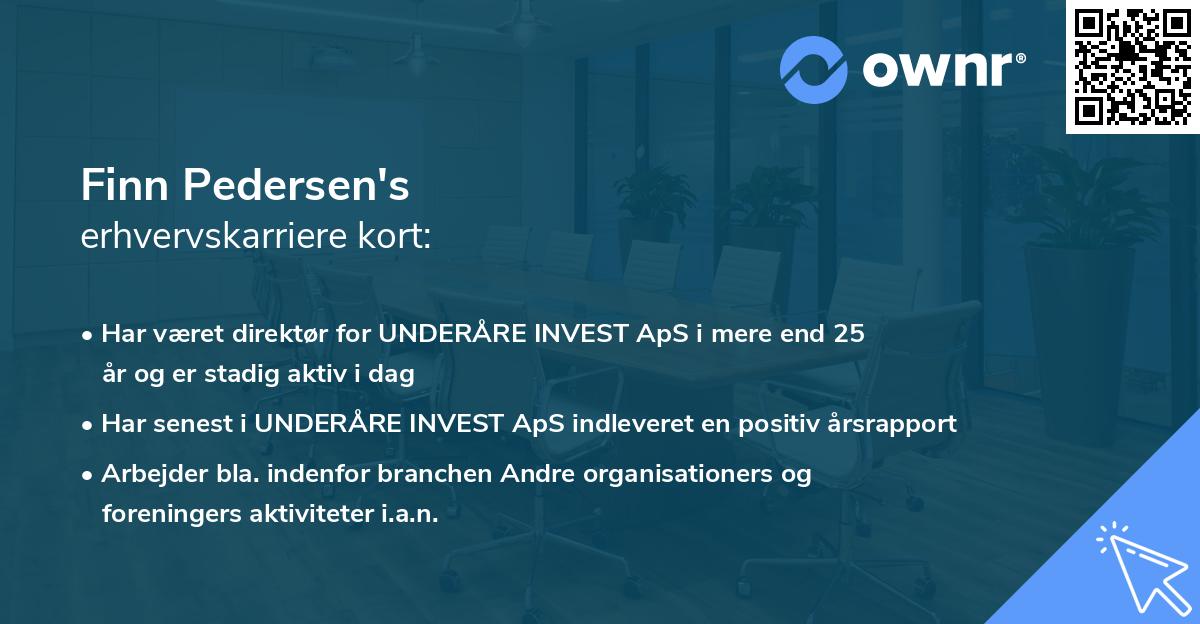 Finn Pedersen's erhvervskarriere kort