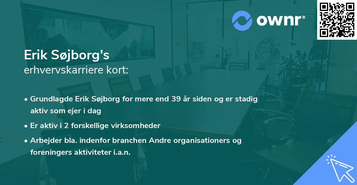 Erik Søjborg's erhvervskarriere kort