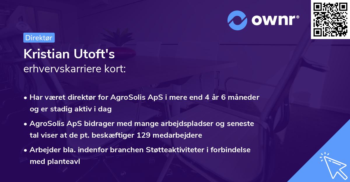 Kristian Utoft's erhvervskarriere kort