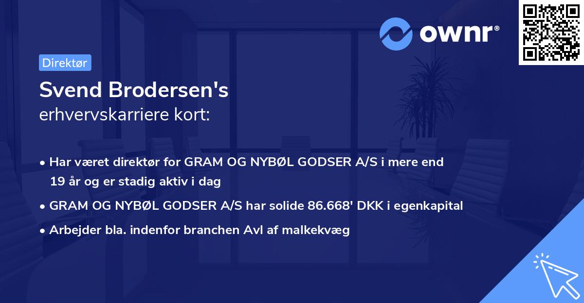 Svend Brodersen's erhvervskarriere kort