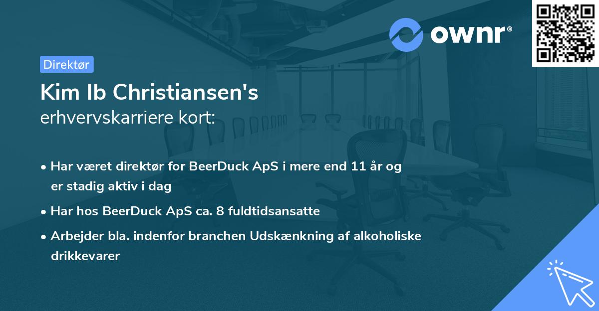 Kim Ib Christiansen's erhvervskarriere kort