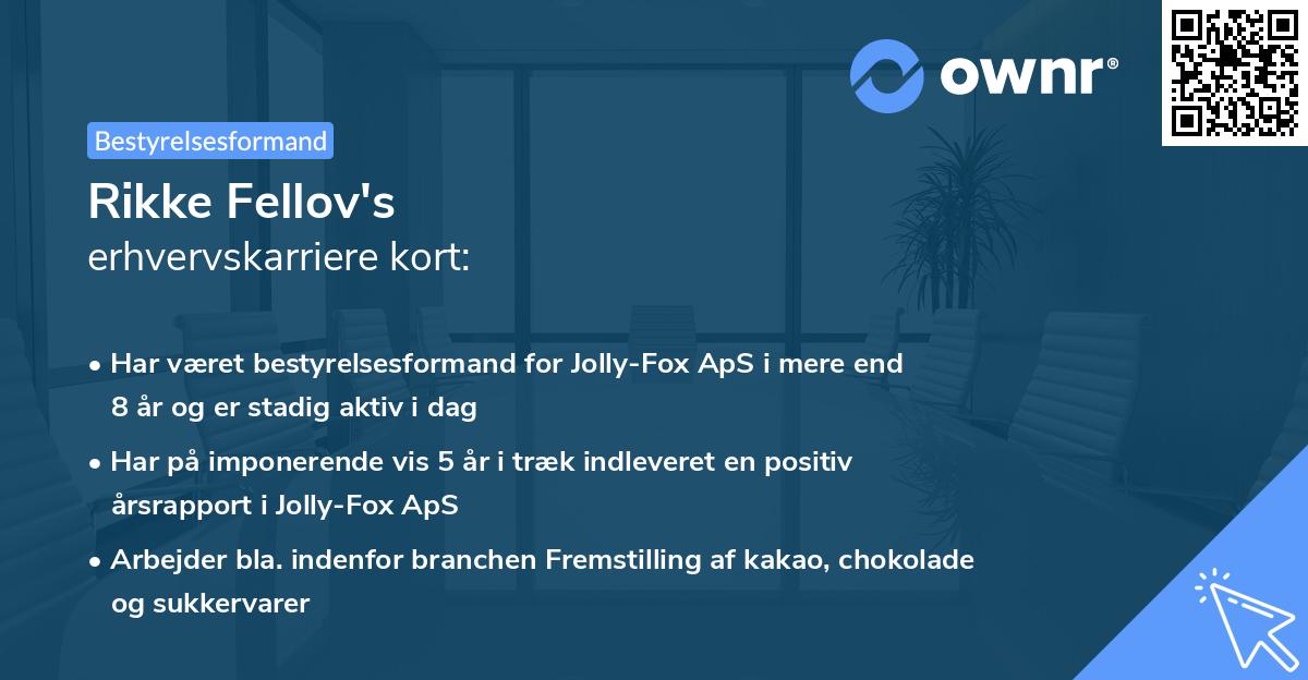 Rikke Fellov's erhvervskarriere kort