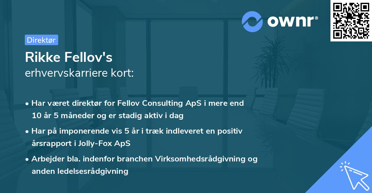 Rikke Fellov's erhvervskarriere kort