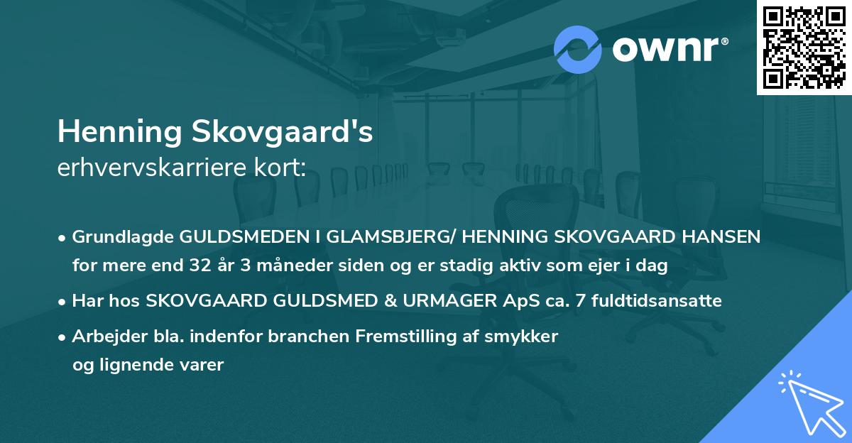 Henning Skovgaard's erhvervskarriere kort
