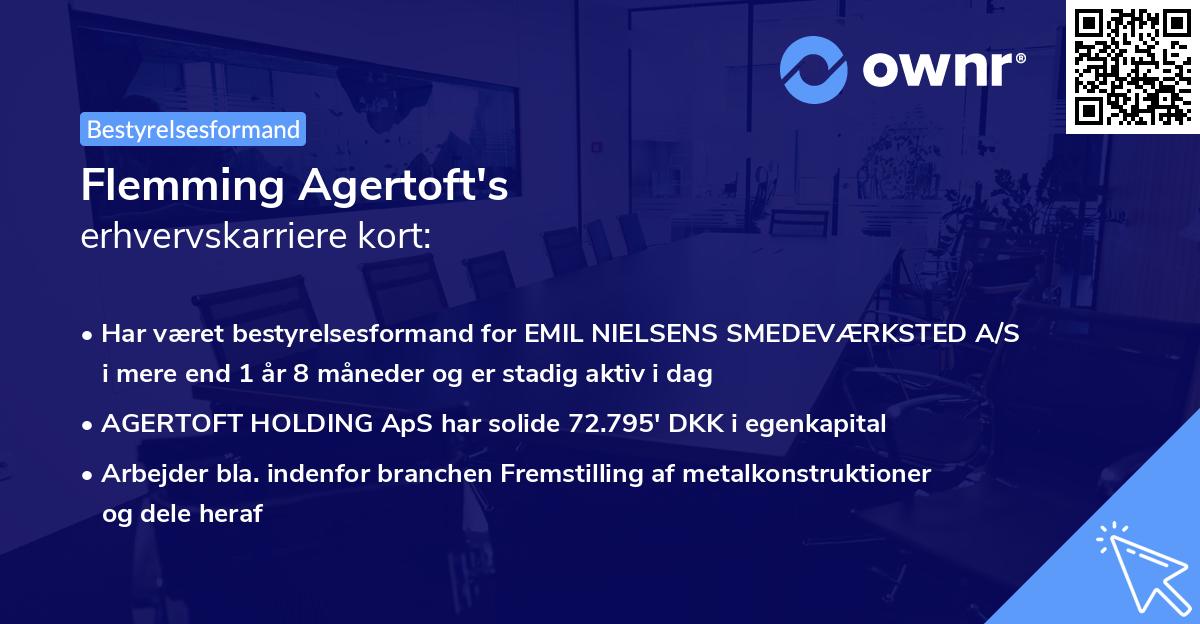 Flemming Agertoft's erhvervskarriere kort