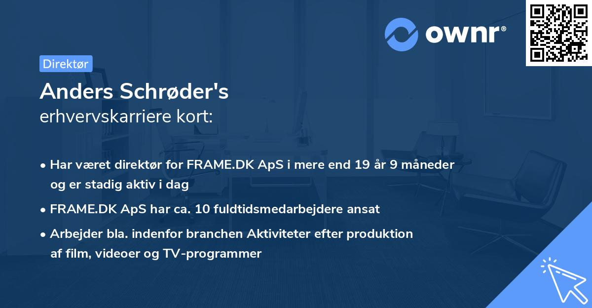 Anders Schrøder's erhvervskarriere kort