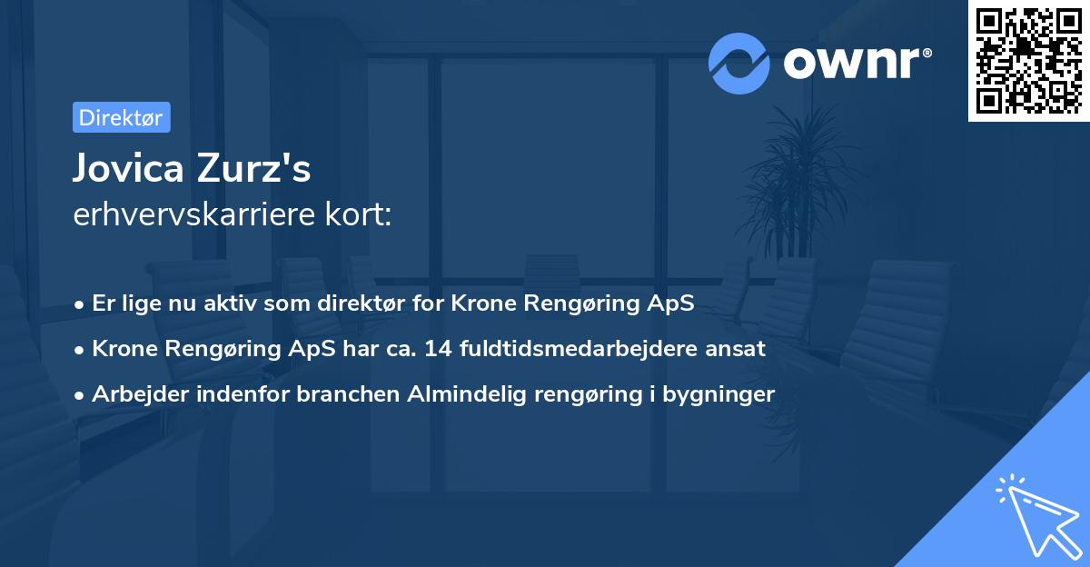 Jovica Zurz's erhvervskarriere kort