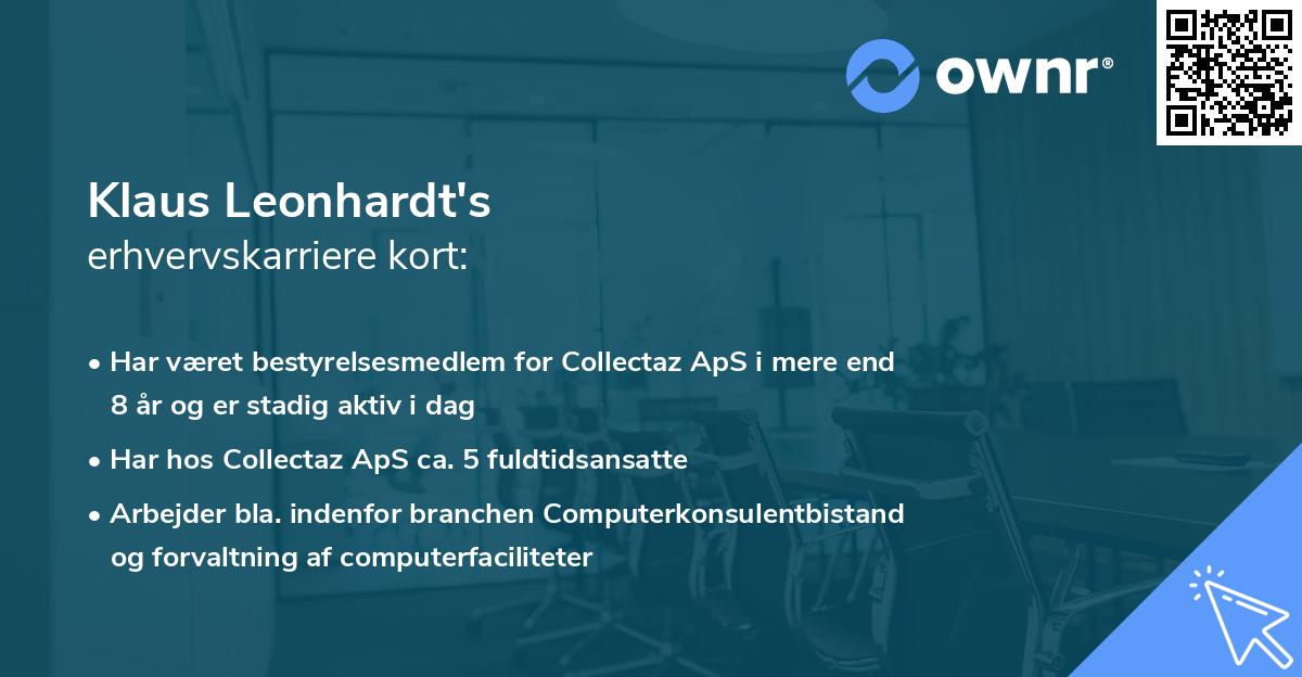 Klaus Leonhardt's erhvervskarriere kort