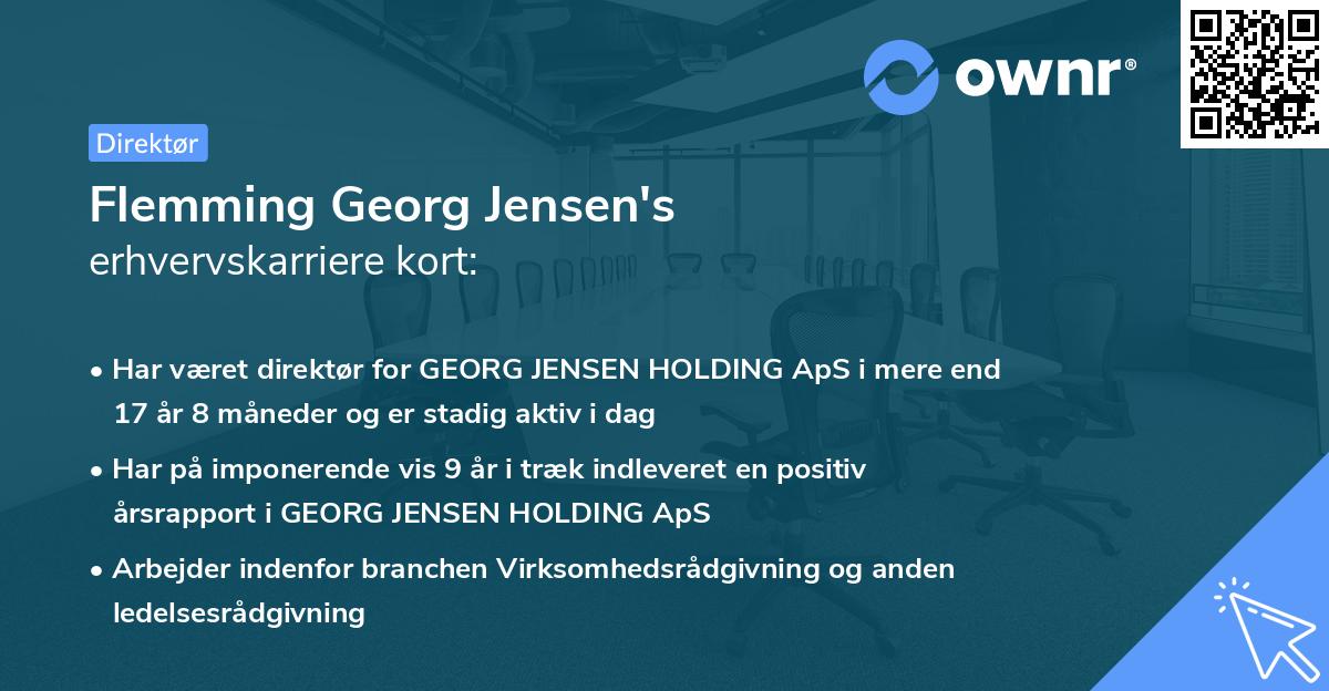 Flemming Georg Jensen's erhvervskarriere kort