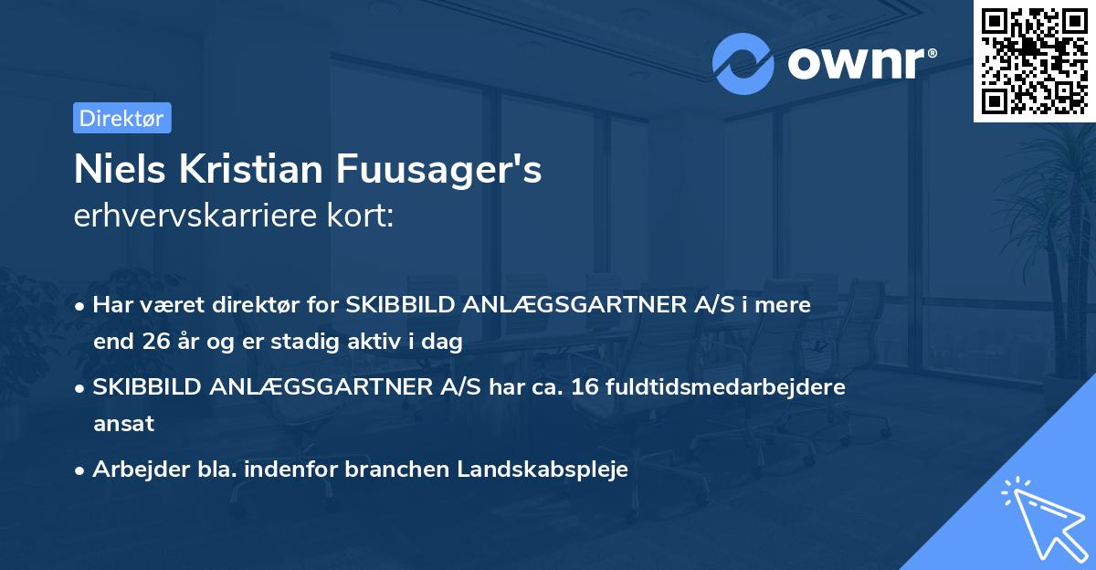 Niels Kristian Fuusager's erhvervskarriere kort