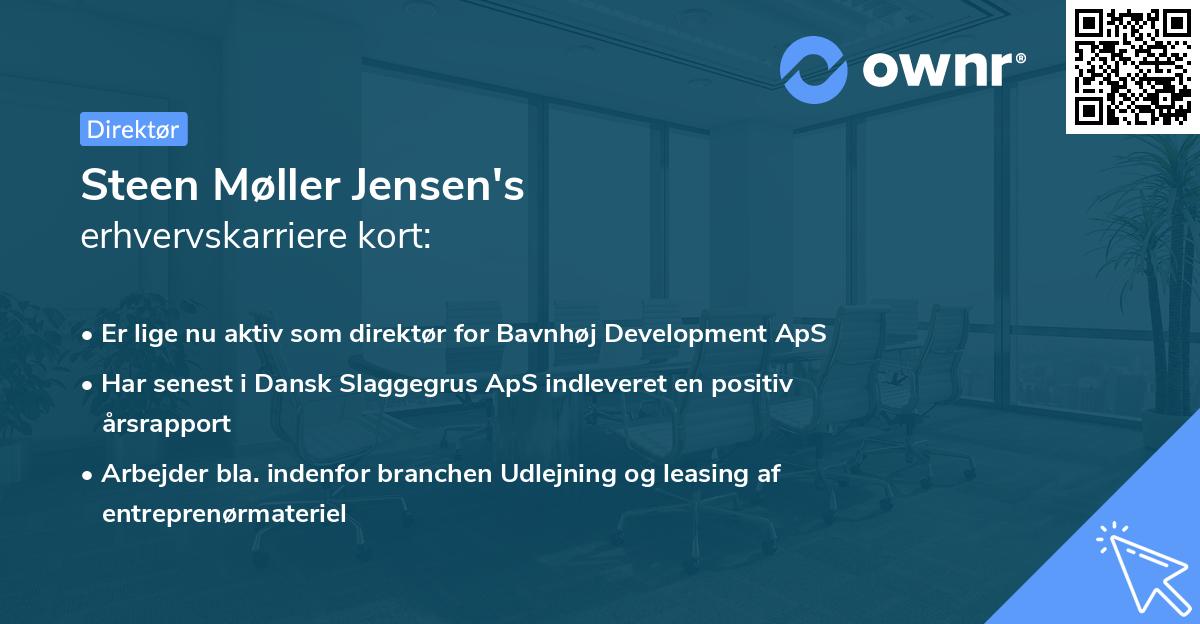 Steen Møller Jensen's erhvervskarriere kort