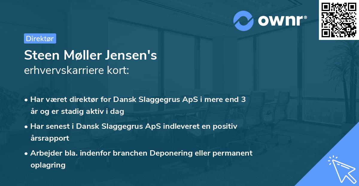 Steen Møller Jensen's erhvervskarriere kort