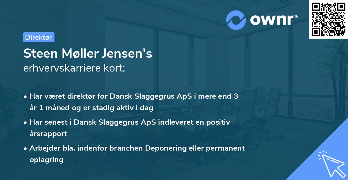 Steen Møller Jensen's erhvervskarriere kort