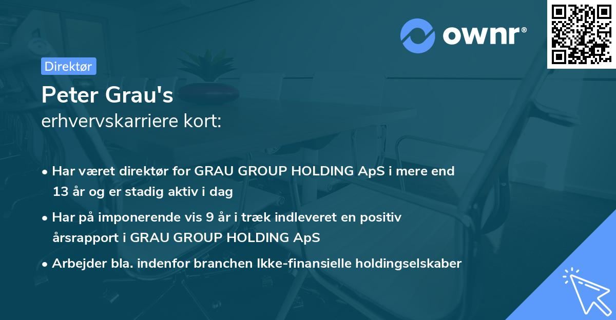 Peter Grau's erhvervskarriere kort