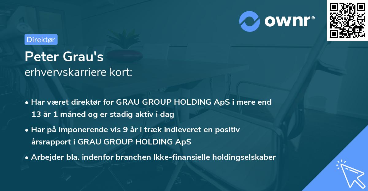 Peter Grau's erhvervskarriere kort