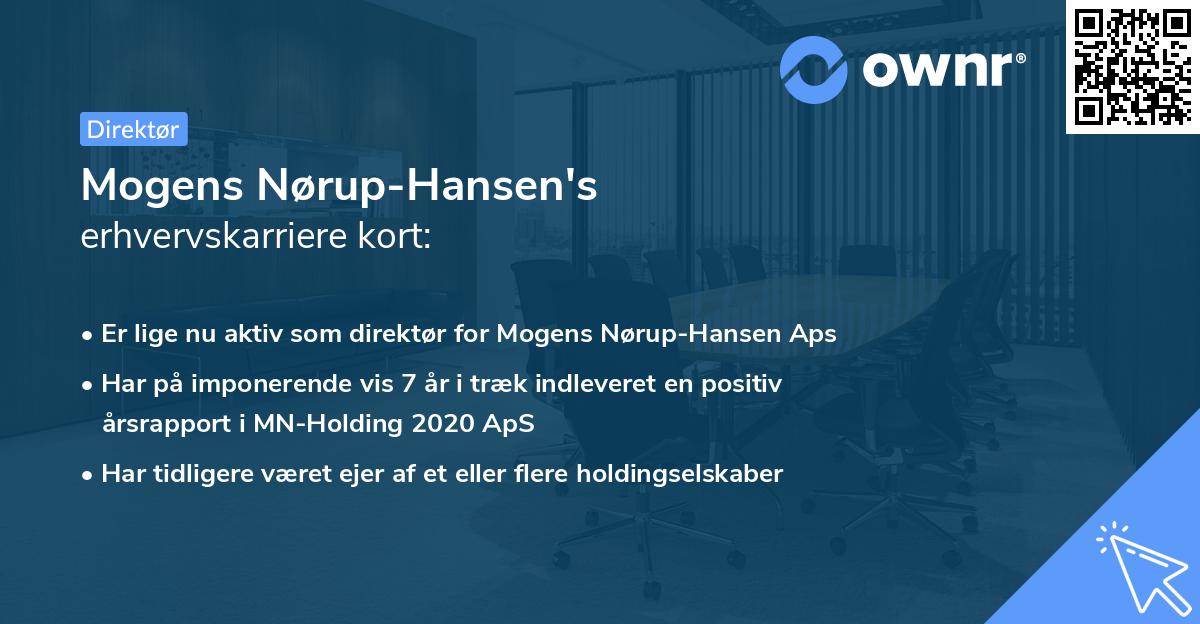 Mogens Nørup-Hansen's erhvervskarriere kort