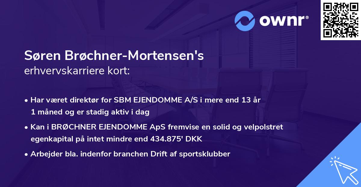 Søren Brøchner-Mortensen's erhvervskarriere kort